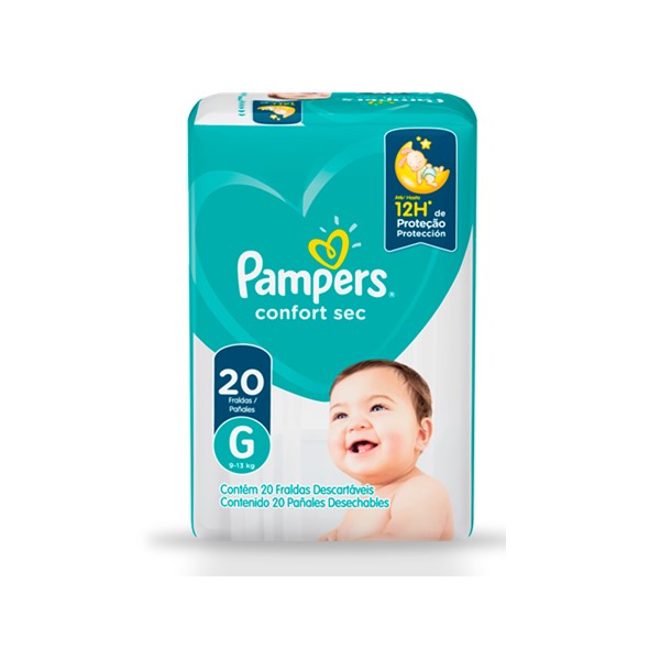 Pampers Pañal Confort Sec Talla G x 20 Unidades