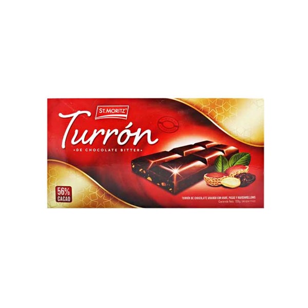 St.Moritz Turrón Chocolate Bitter 100g