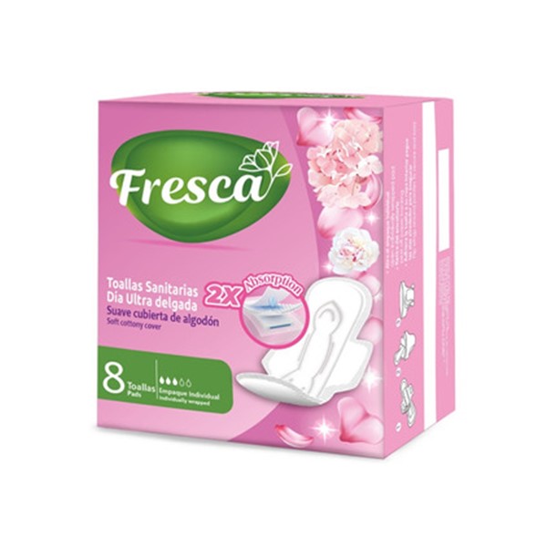 Fresca Toallas Día Ultra Delgada x 8 Unidades