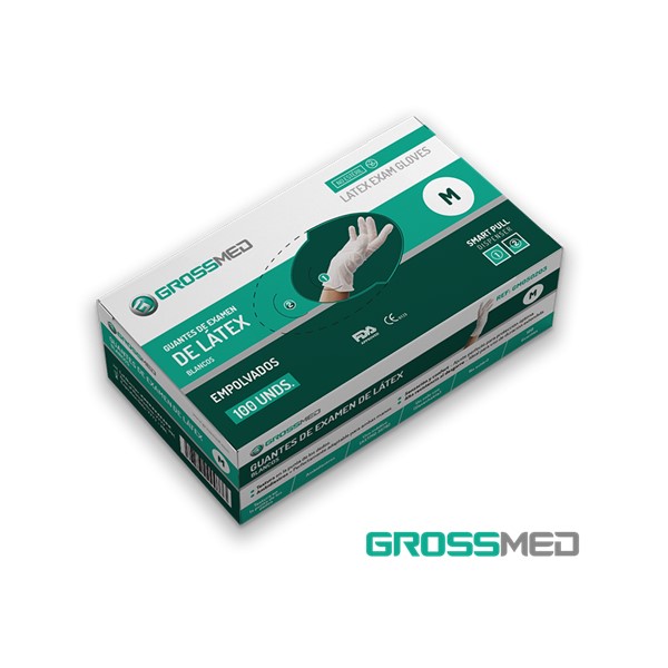 Guantes De Látex Talla M X 100 Unidades - Grossmed