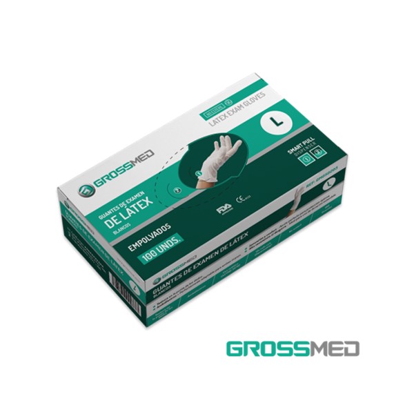 Guantes De Látex Talla L x 100 Unidades - Grossmed