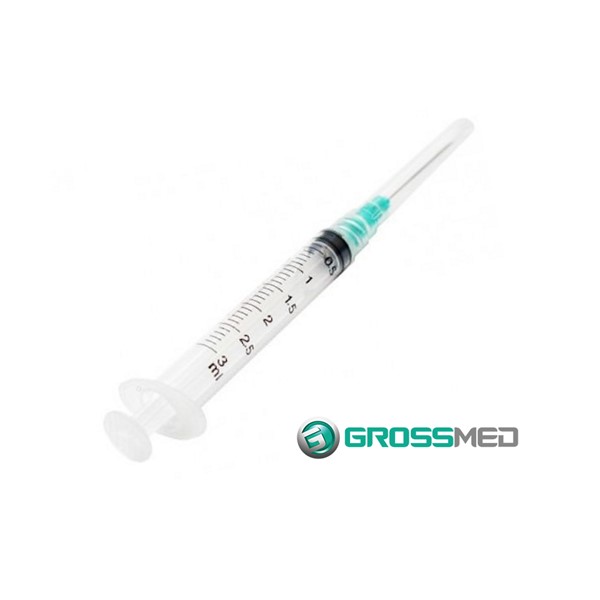 Jeringa 3ml 21g x 1 1/2 - Grossmed