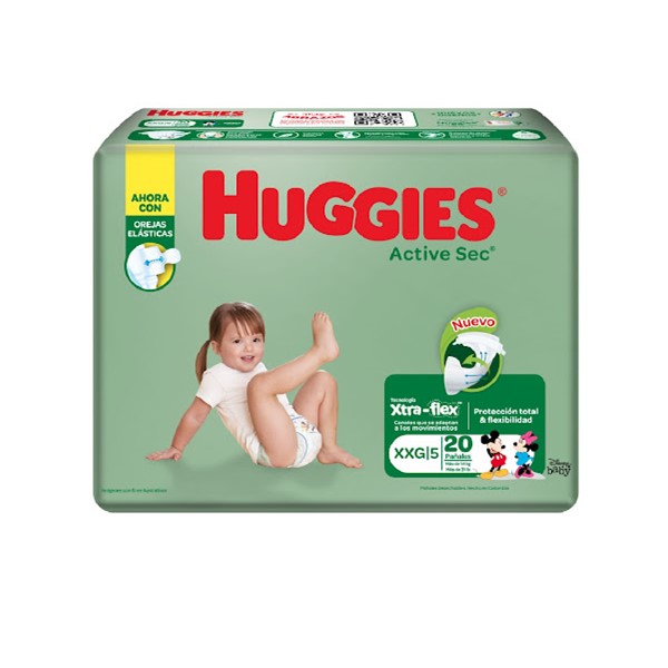 Huggies Active Sec Talla XXG x 20 Unidades