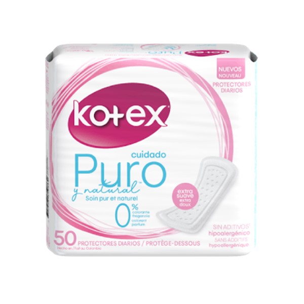 Kotex Protectores Diarios Puro Natural x 50 Unidades
