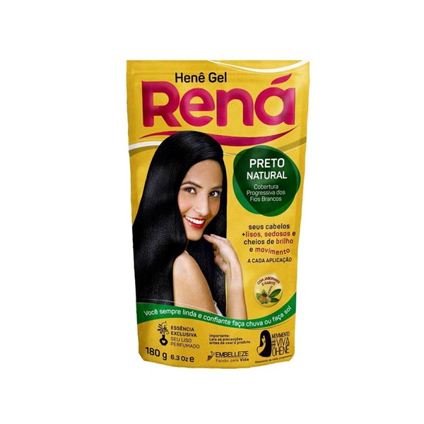 Rená Hené Gel Preto Natural 180g