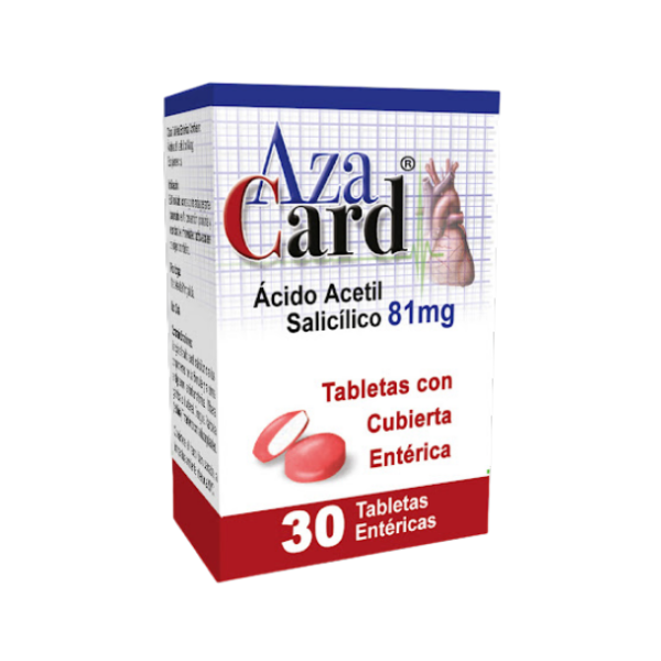 Azacard Ácido Acetilsalicílico 81mg x 30 Tabletas - Oftalmi