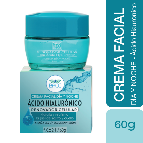 Bacc Crema Facial Renovador Con Ácido Hialurónico 60g