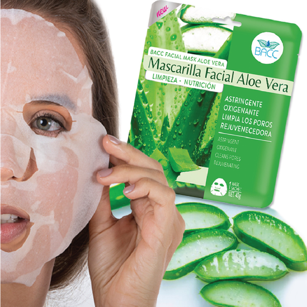 Bacc Máscara Facial Aloe Vera Limpieza Y Nutrición 40g - Imagen 3