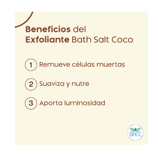 Bath Salt Exfoliante Coco 200g - Bacc - Imagen 3