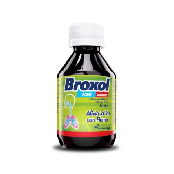 Broxol Flem Carboximetilcisteína Jarabe Adulto 750mg/15ml x 120ml - La Santé