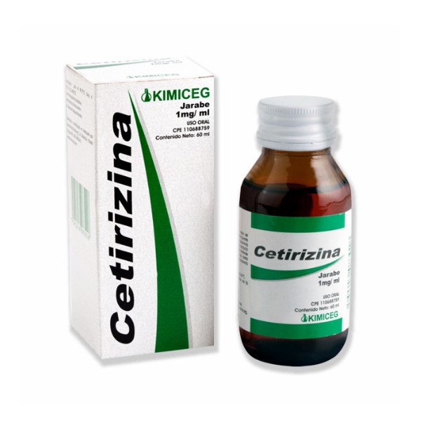 Cetirizina Jarabe Pediátrico 1mg/5ml x 60ml - Kimiceg
