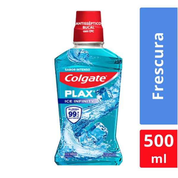 Colgate Plax Enjuague Bucal Ice Infinity 500ml