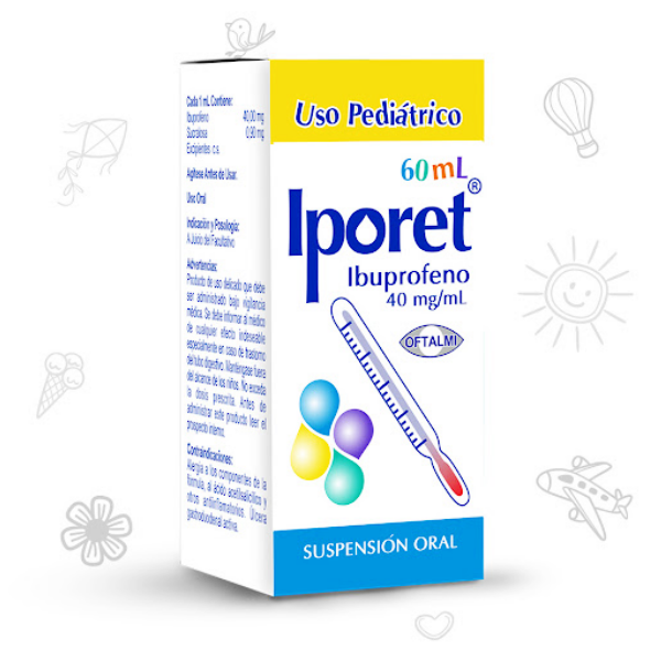Iporet Ibuprofeno Jarabe 40mg/ml x 60ml - Oftalmi
