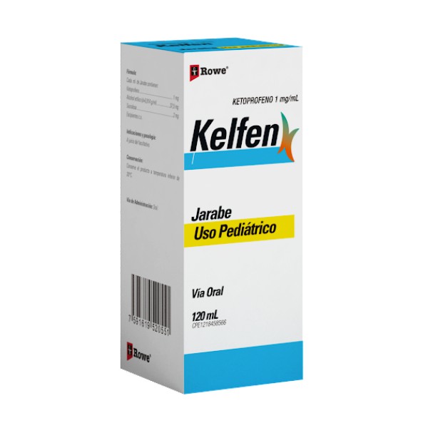 Kelfen Ketoprofeno Jarabe Pediátrico 1mg/ml x 120ml - Rowe