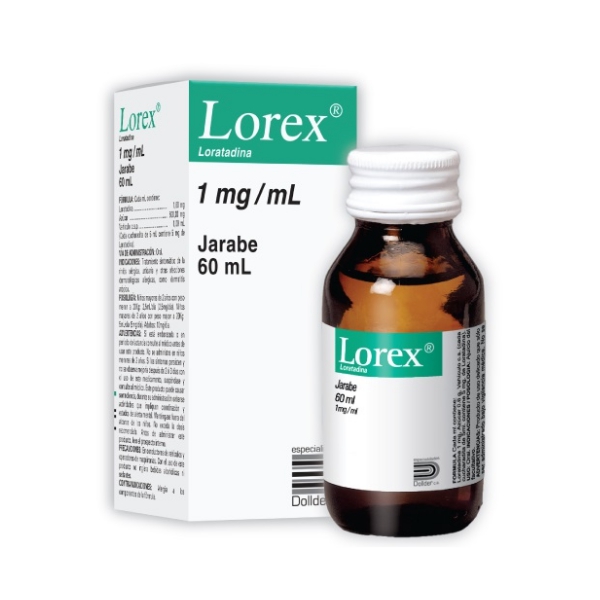 Lorex Loratadina Jarabe Pediátrico 1mg x 60ml - Dollder