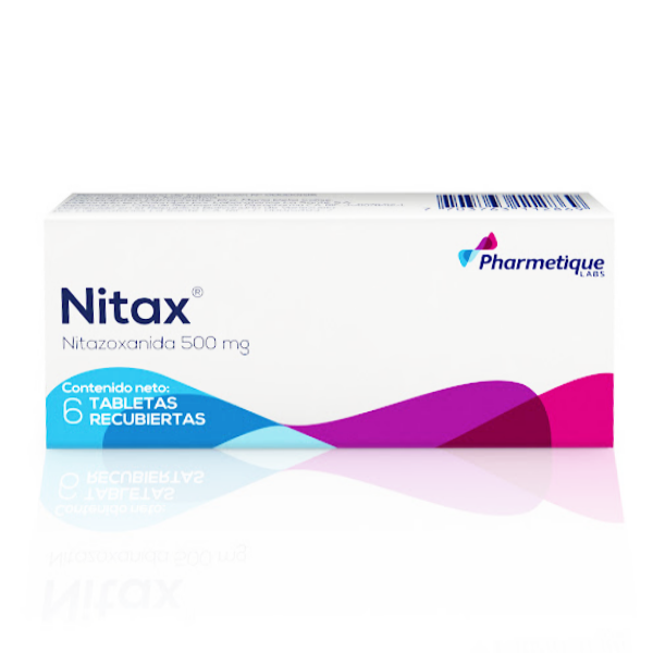 Nitax Nitazoxanida 500mg x 6 Tabletas - Pharmetique