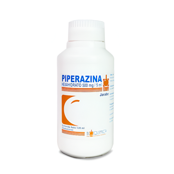 Piperazina Jarabe Para Adulto 500mg/5ml x 120ml - Bioquimica