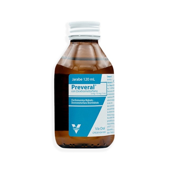 Preveral Clorfenamina+Dextrometorfano Jarabe x 120ml - Vargas
