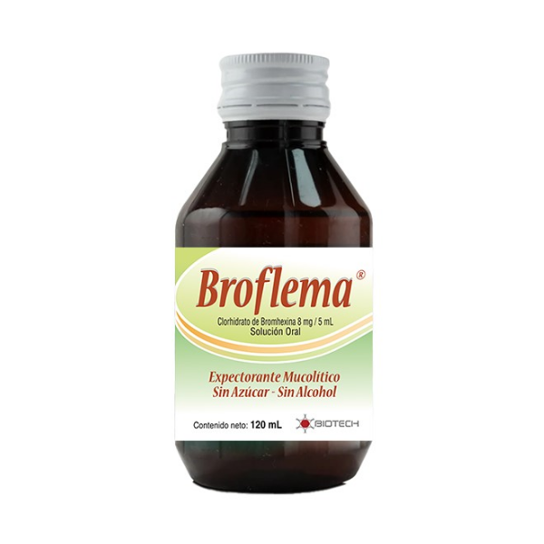 Broflema Bromhexina Jarabe Para Adulto 8mg/5ml x 120ml - Biotech