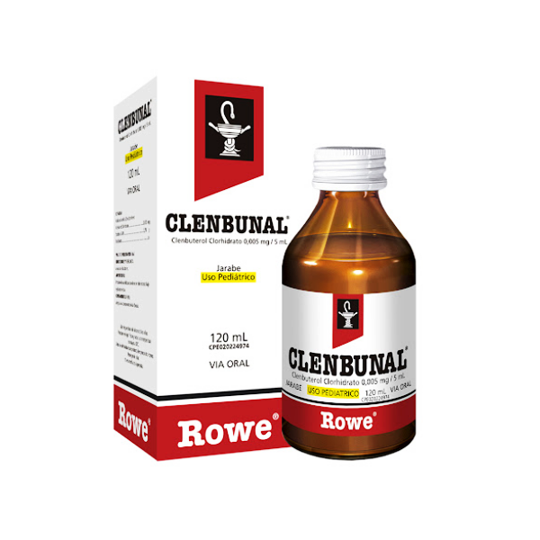 Clenbunal Clembuterol Jarabe Pediátrico 0.005mg/5ml x 120ml - Rowe