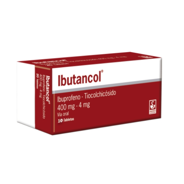 Ibutancol Ibuprofeno+Tiocolchicósido 400mg/4mg x10 Tabletas - Siegfried