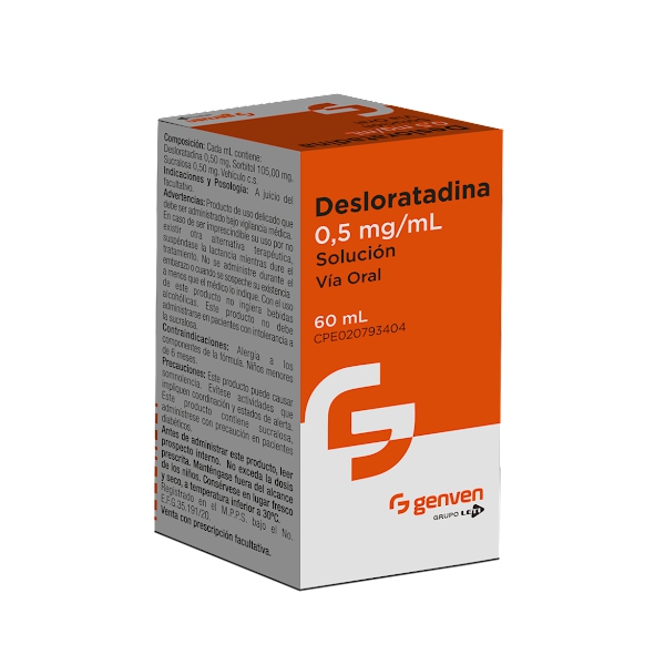 Desloratadina Jarabe Pediátrico 0.5mg/ml x 60ml - Genven