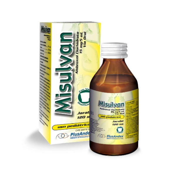 Misulvan Ambroxol Jarabe Pediátrico 15mg/5ml x 120ml - PlusAndex