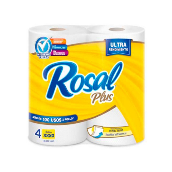 Rosal Plus Papel Higiénico 600H x 4 Unidades