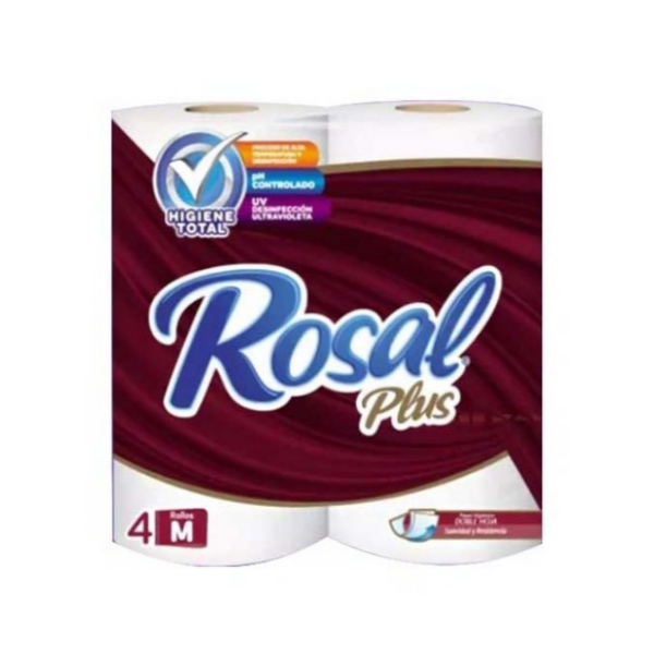 Rosal Plus Vino Papel Higiénico 300H x 4 Unidades