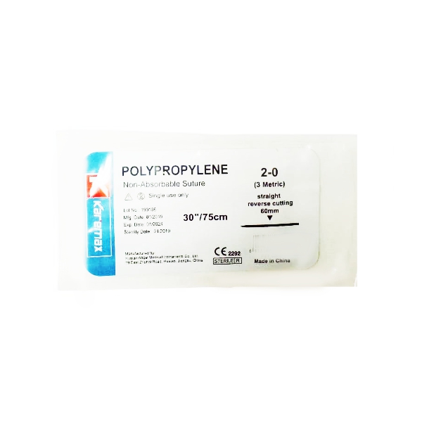 Sutura Prolene 2-0 Aguja Recta - Karemax