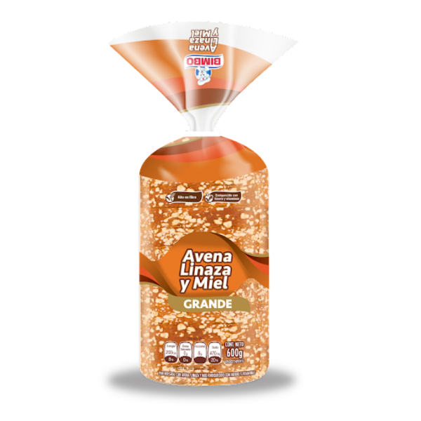 Bimbo Pan Avena, Linaza Y Miel grande 600gr