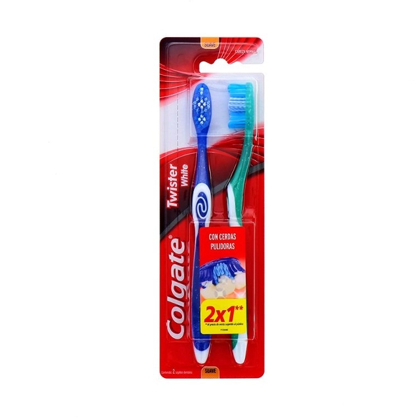 Colgate 2 Pack Cepillos Dentales Twister White - Imagen 2
