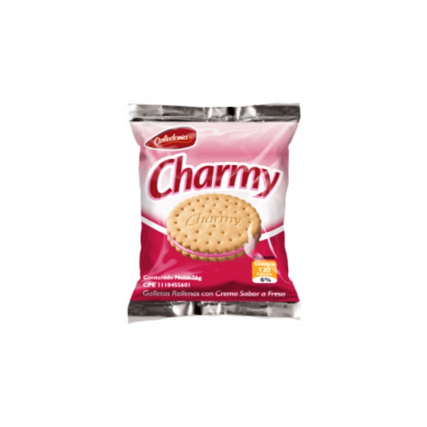 Caledonia Charmy Galleta Fresa 16gr