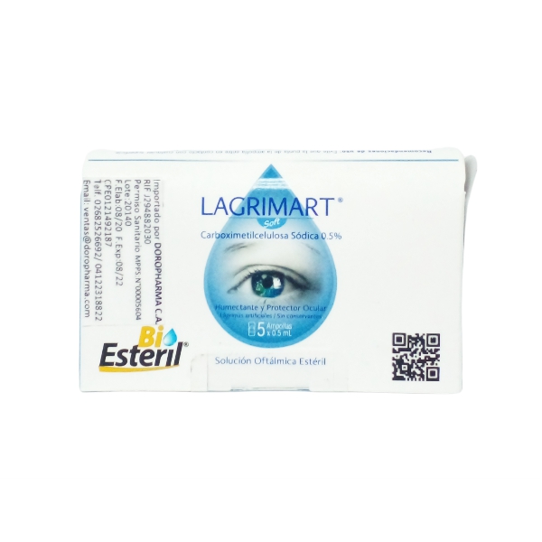 Lagrimart Carboximetilcelulosa Ampolla Oftálmica 05mg/ml x 5 Unidades