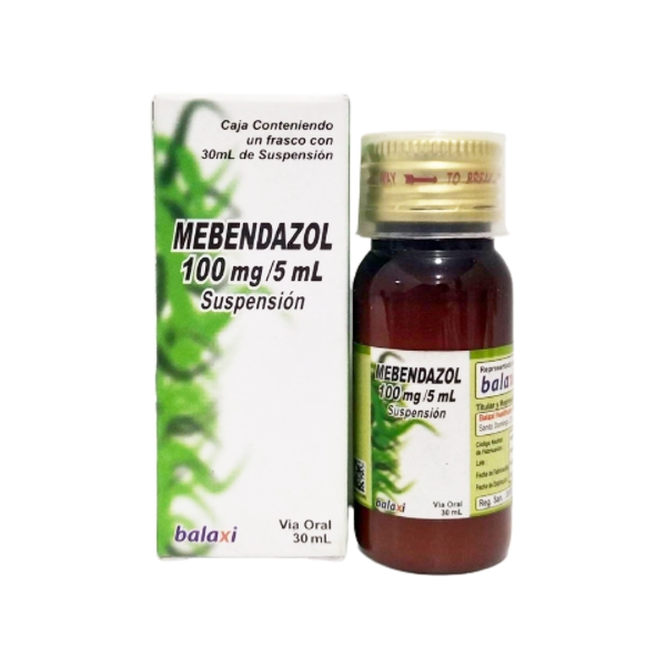 Mebendazol Suspensión 100mg/5ml x 30ml Balaxi