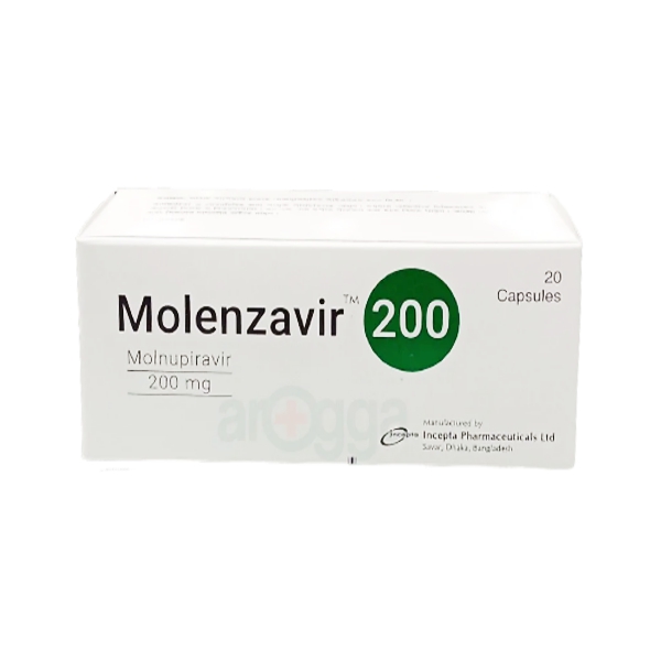 Molenzavir Molnupiravir 200mg x 20 Cápsulas Incepta