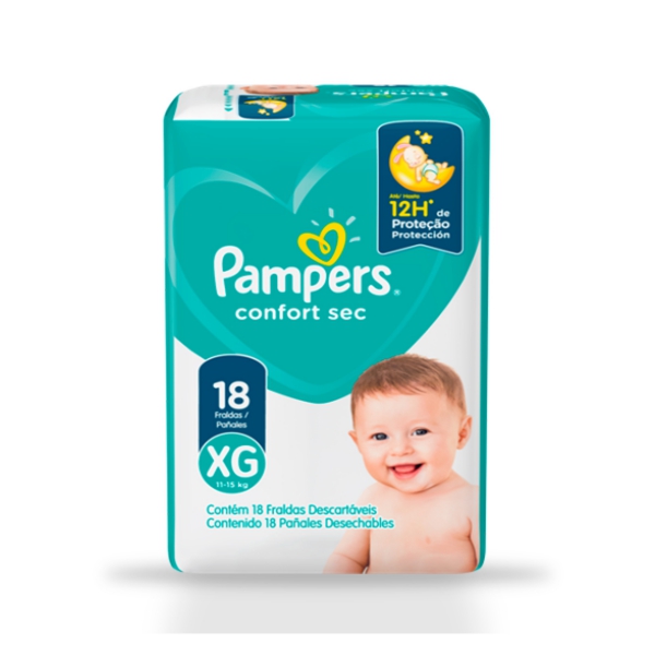 Pampers Pañal Confort Sec Talla XG x 18 Unidades