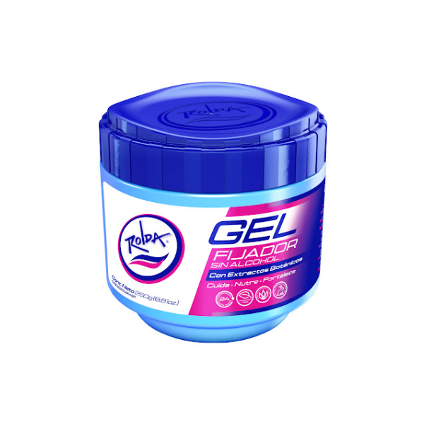 Rolda Gel Fijador Extractos Botanicos Azul 250gr
