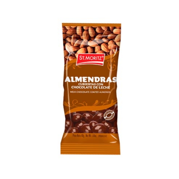 St.Moritz Almendras Cubierto Con Chocolate 40gr