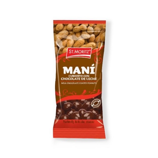 St.Moritz Mani Cubierto De Chocolate De Leche 40gr
