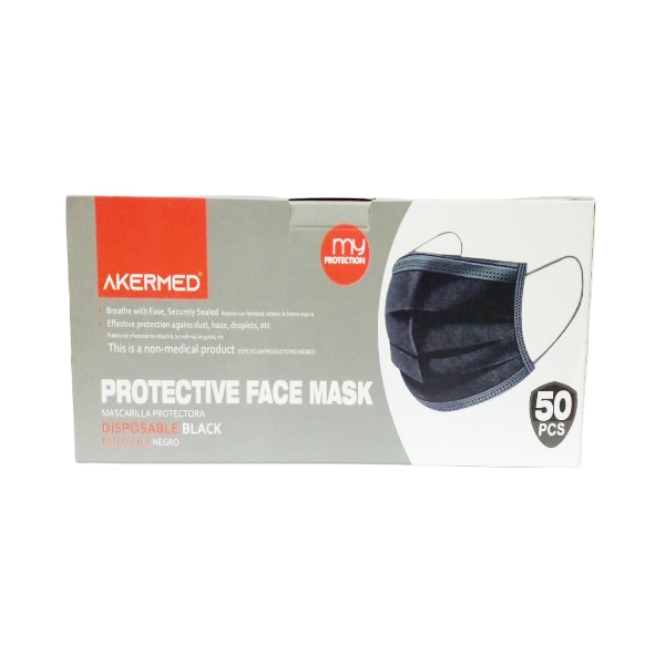 Tapaboca Kn95 Negro x 50 Unidades Akermed