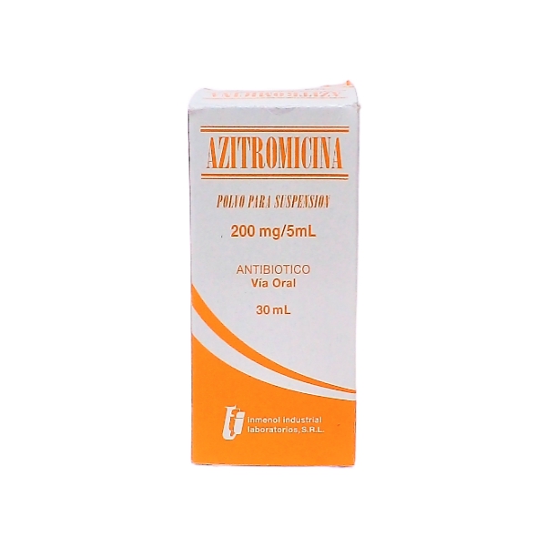 Azitromicina Suspensión Polvo 200Mg/5Ml X 30Ml Inmenol