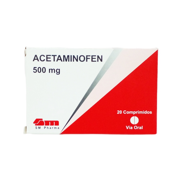 Acetaminofén 500mg x 20 Comprimidos Sm Pharma