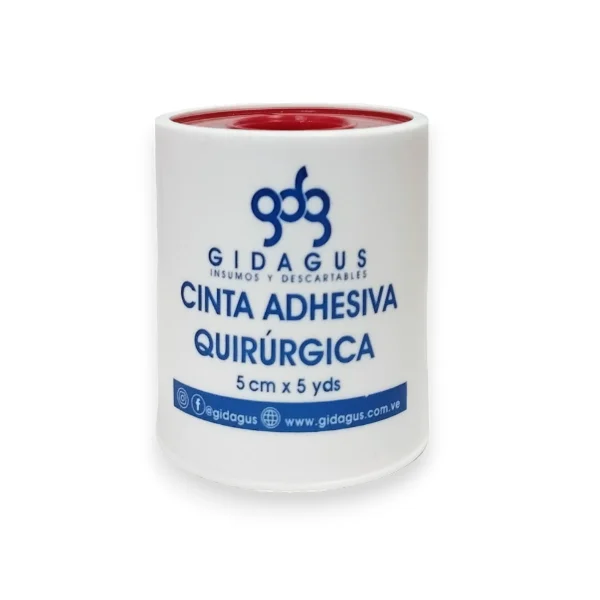 Adhesivo Quirurgico Blanco 5Cmx5 Yardas Gidagus x 1 Unidad