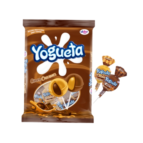 Aldor Chupetas Yogueta Choco Caramel X 24 Unidades