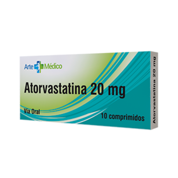 Atorvastatina 20mg x 10 Comprimidos Arte Médico