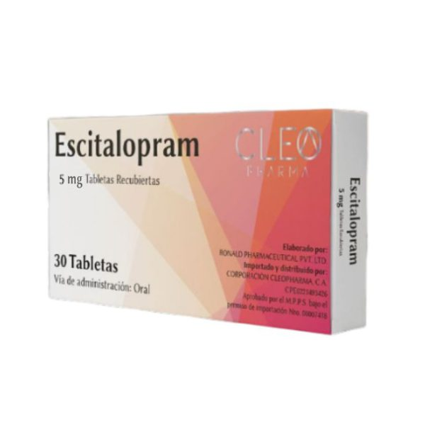 Escitalopram 5mg x 30 Comprimidos Cleo Pharma