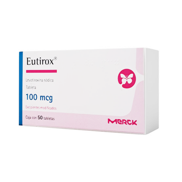 Eutirox Levotiroxina Sódica 100mg x 50 Tabletas Merck