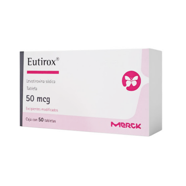 Eutirox Levotiroxina Sódica 50mg x 50 Tabletas Merck