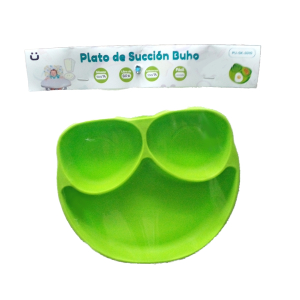 Gluck Plato De Succión Buho Colores Surtido